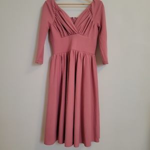 VIXEN starlet swing dress in rose pink